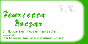 henrietta moczar business card