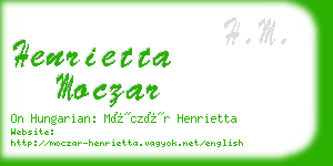 henrietta moczar business card